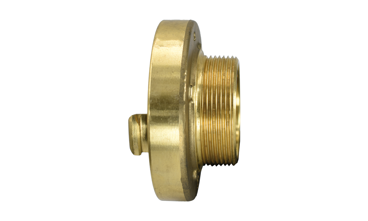 Brass fixed coupling with male thread System Storz
