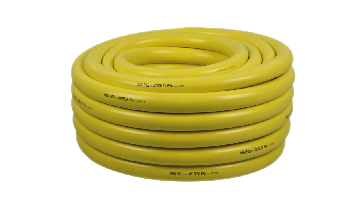 COBIFLEX PRO - Hochwertiger, knickstabiler PVC-Wasserschlauch, drallfrei COBIFLEX PRO - Hochwertiger, knickstabiler PVC-Wasserschlauch, drallfrei