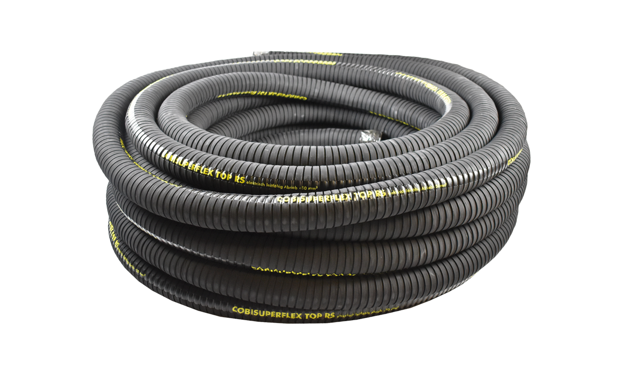 COBISUPERFLEX TOP - High flexible rubber spiral suction and conveying hose with spiral free cuffs