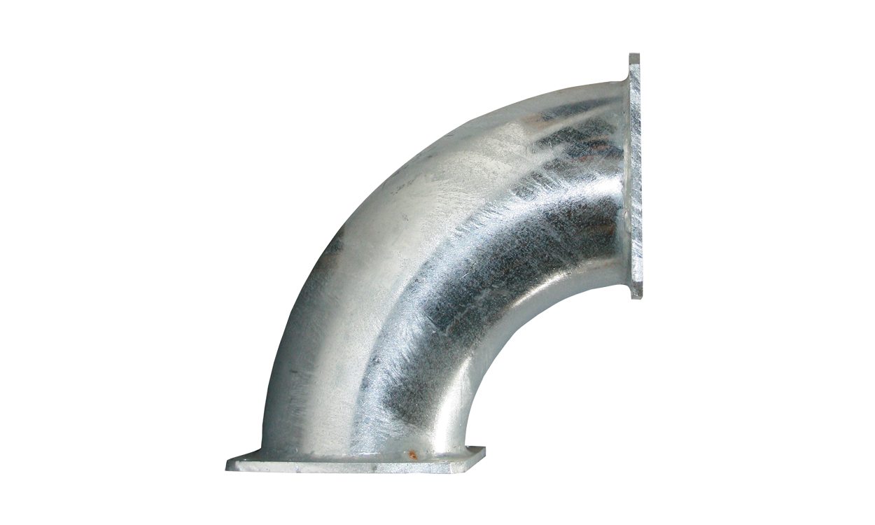 Bogen 90° mit 4-Eckflansch Bogen 90° mit 4-Eckflansch