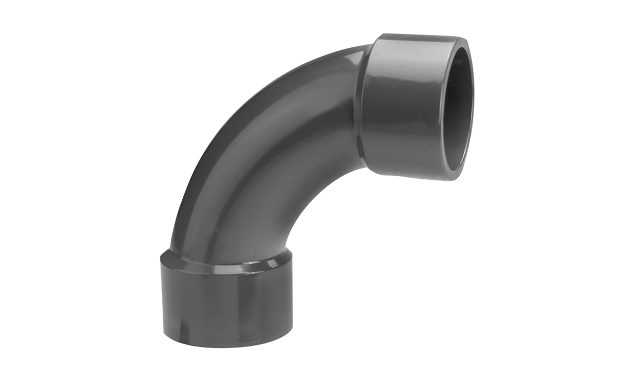 PVC-Bogen 90° aus Spritzguss