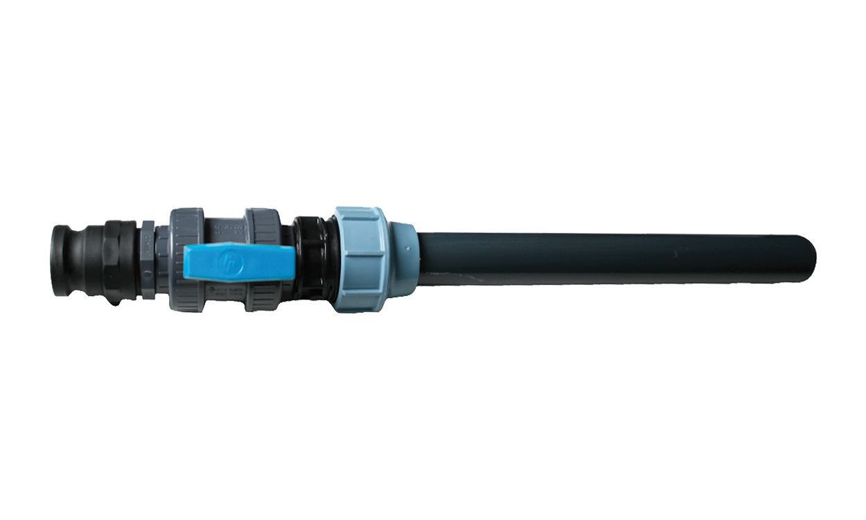 Lance d'aspiration pour COBIHIVAC avec robinet à boisseau sphérique en PVC Lance d'aspiration pour COBIHIVAC avec robinet à boisseau sphérique en PVC