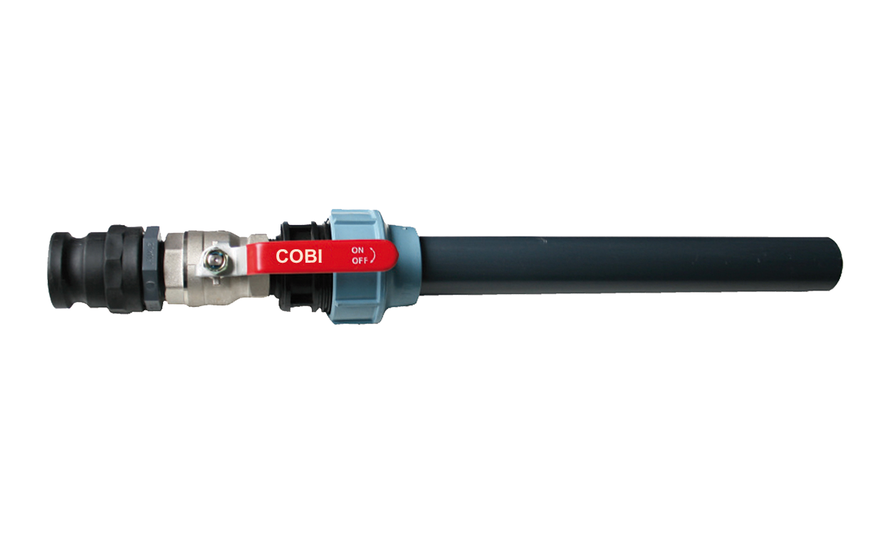 Lance d'aspiration pour COBIHIVAC avec robinet à boisseau sphérique MS type COBI