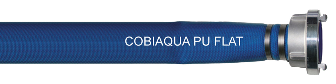 COBIAQUA PU FLAT - Płaski wąż do wody pitnej ze złączami Storz