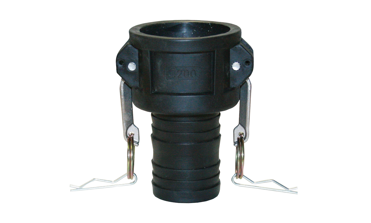 Female coupling with hose connection type C - System Kamlok PP Female coupling with hose connection type C - System Kamlok PP