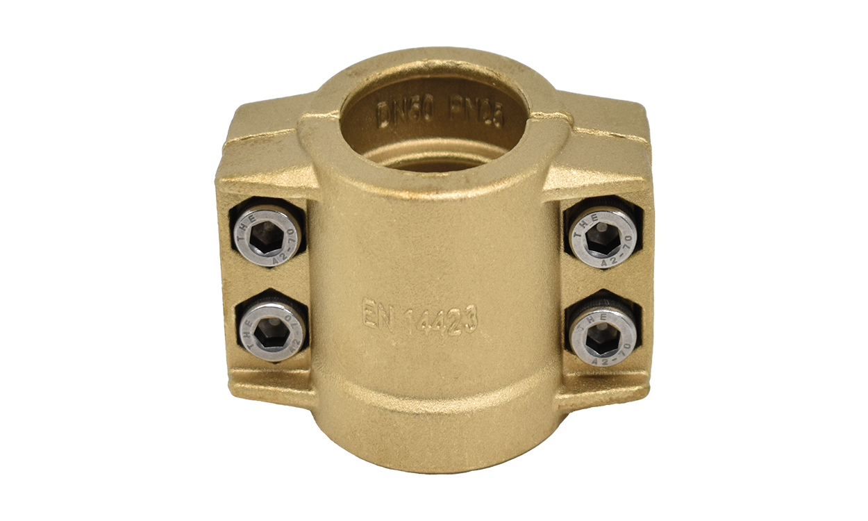 Klemmschale für Dampfschlaucharmaturen nach EN 14423 aus Messing Klemmschale für Dampfschlaucharmaturen nach EN 14423 aus Messing