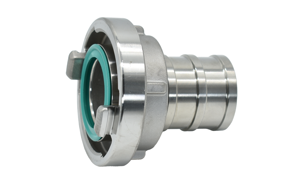 Raccord d'aspiration en inox avec embout de tuyau système Storz Raccord d'aspiration en inox avec embout de tuyau système Storz