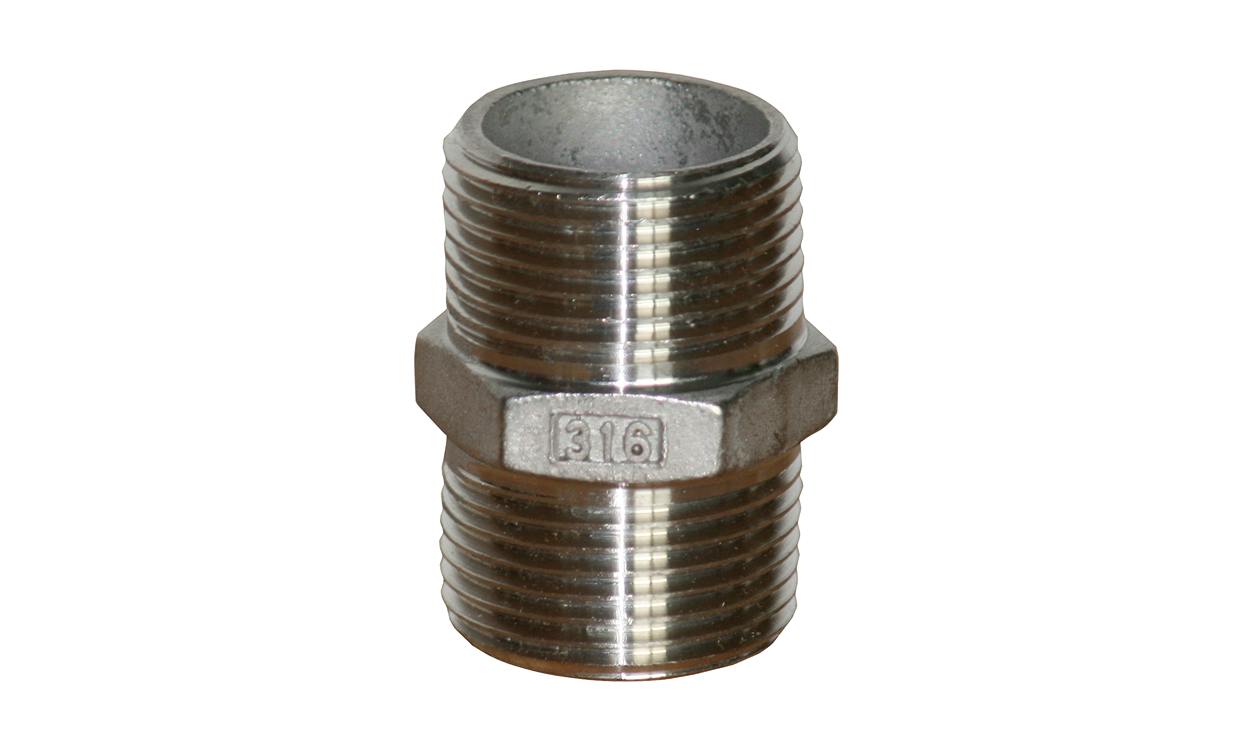 Stainless steel hexagon double nipple Stainless steel hexagon double nipple