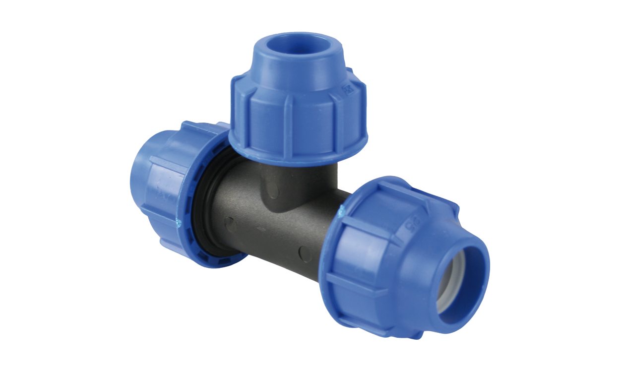 PP T-stuk 90° gereduceerd PP T-stuk 90° gereduceerd