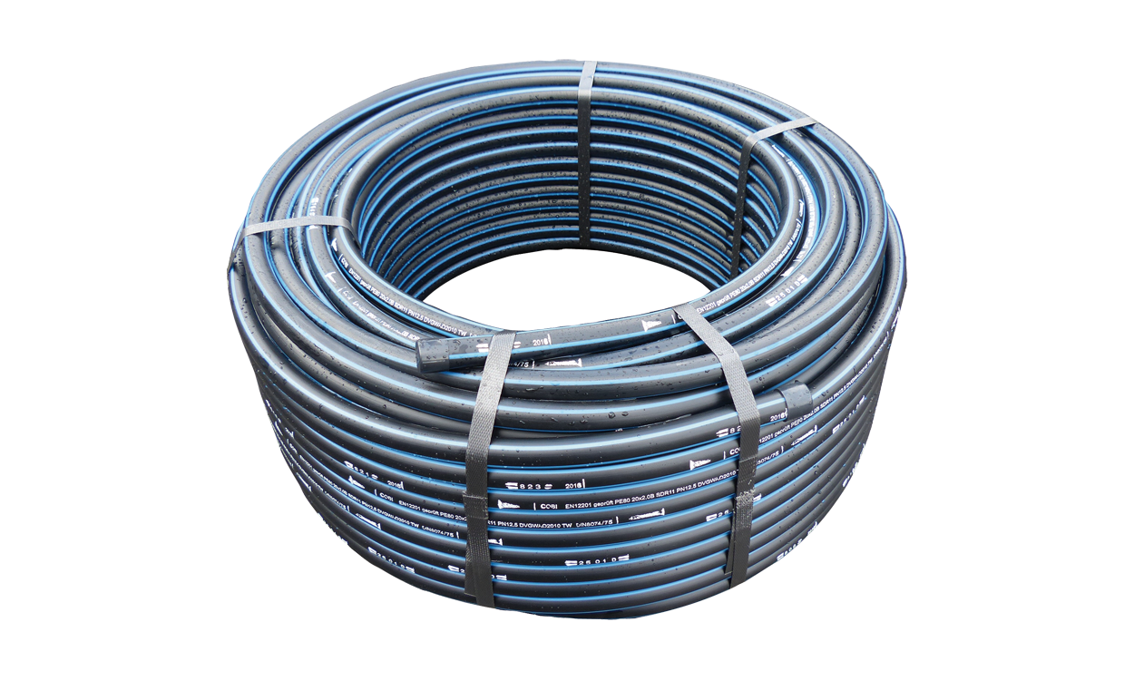 PE-HD Druckrohr für Trinkwasser DIN 8074/75 PN 12,5 Hart PE-HD Druckrohr für Trinkwasser DIN 8074/75 PN 12,5 Hart