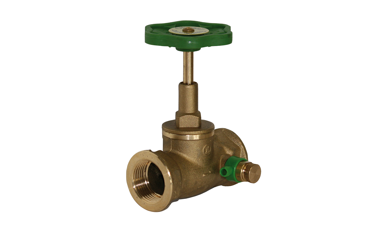 Messing-Durchgangsventil mit Entleerung Messing-Durchgangsventil mit Entleerung