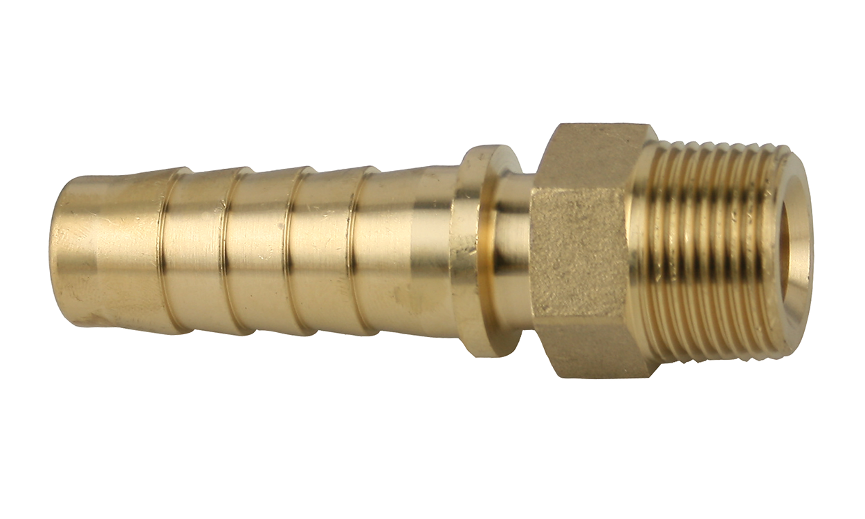 Dampfschlaucharmatur mit Sicherungsbund nach EN 14423 mit Außengewinde aus Messing Dampfschlaucharmatur mit Sicherungsbund nach EN 14423 mit Außengewinde aus Messing