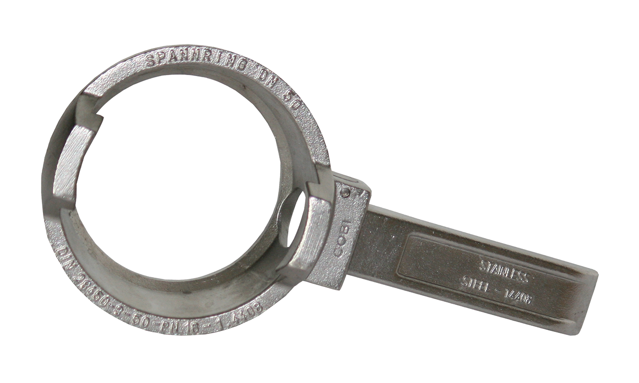 TW clamping ring with lever made of stainless steel according to DIN EN 14420-6 (DIN 28450) TW clamping ring with lever made of stainless steel according to DIN EN 14420-6 (DIN 28450)